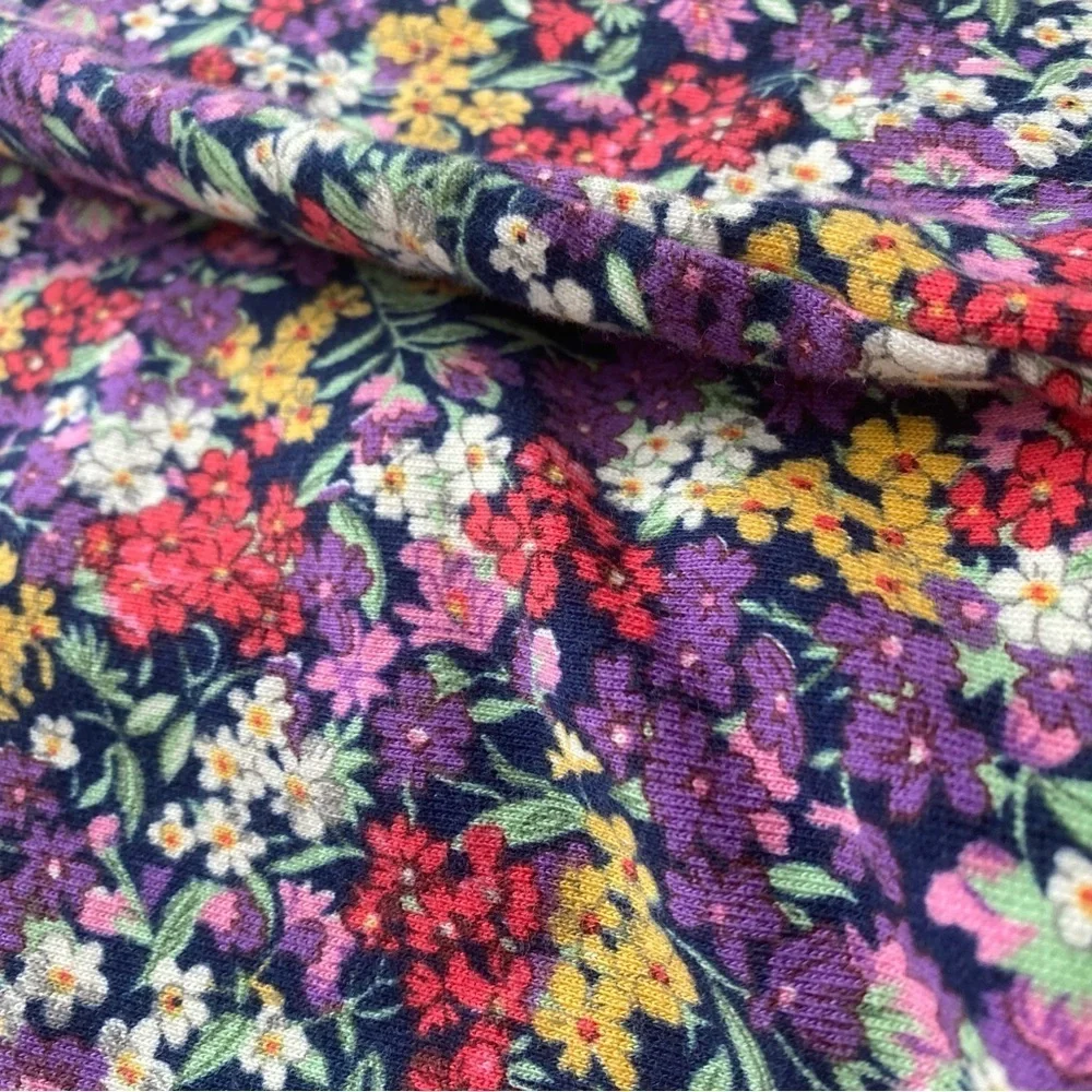 Mini Boden Printed Sweatshirt Skirt Multi Flower size 13-14